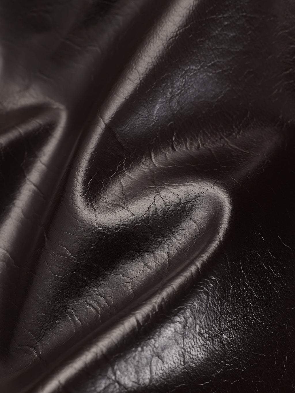 Belted Faux Leather Trench Coat