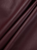 Lapel Faux Leather Belted Jacket