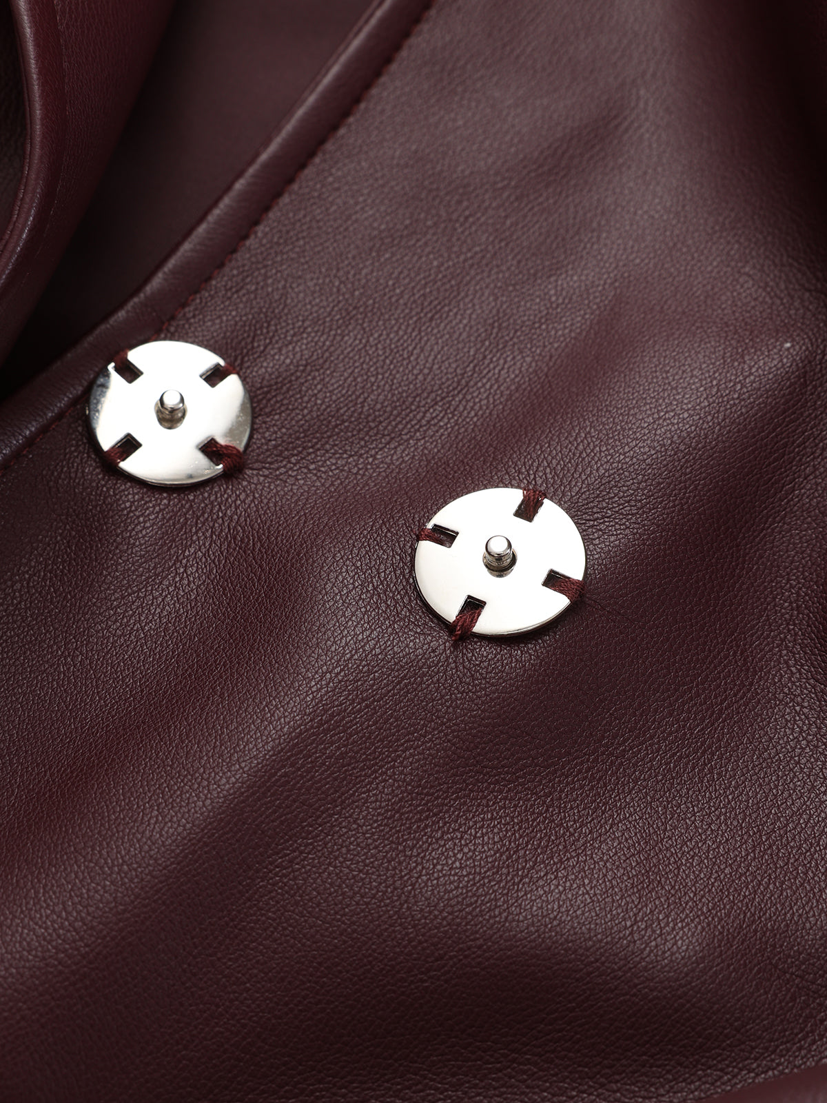 Lapel Faux Leather Belted Jacket