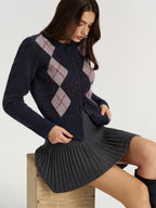 Knit Pleated Mini Skirt