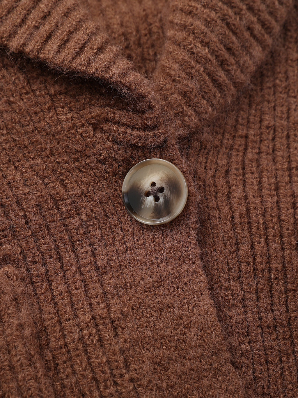 Ribbed Knit Cropped Shawl Collar Cardigan