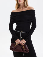 Wool-Blend Off-Shoulder Knit Top