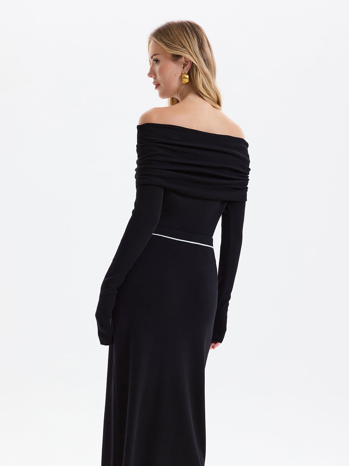 Wool-Blend Off-Shoulder Knit Top