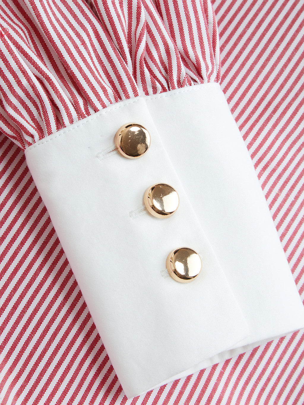 Color-Block Striped Tie-Waist Shirt