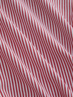 Color-Block Striped Tie-Waist Shirt