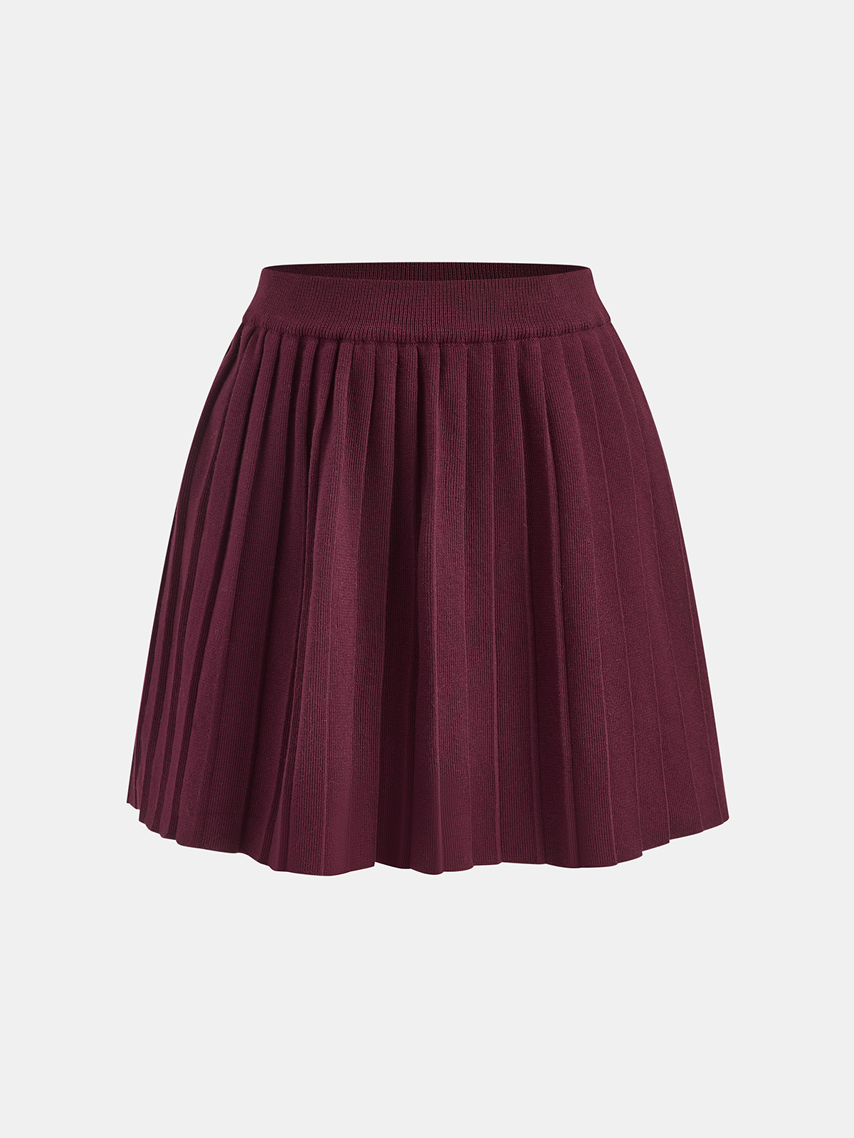 Half-Zip Knit Top & Pleated Skirt Set