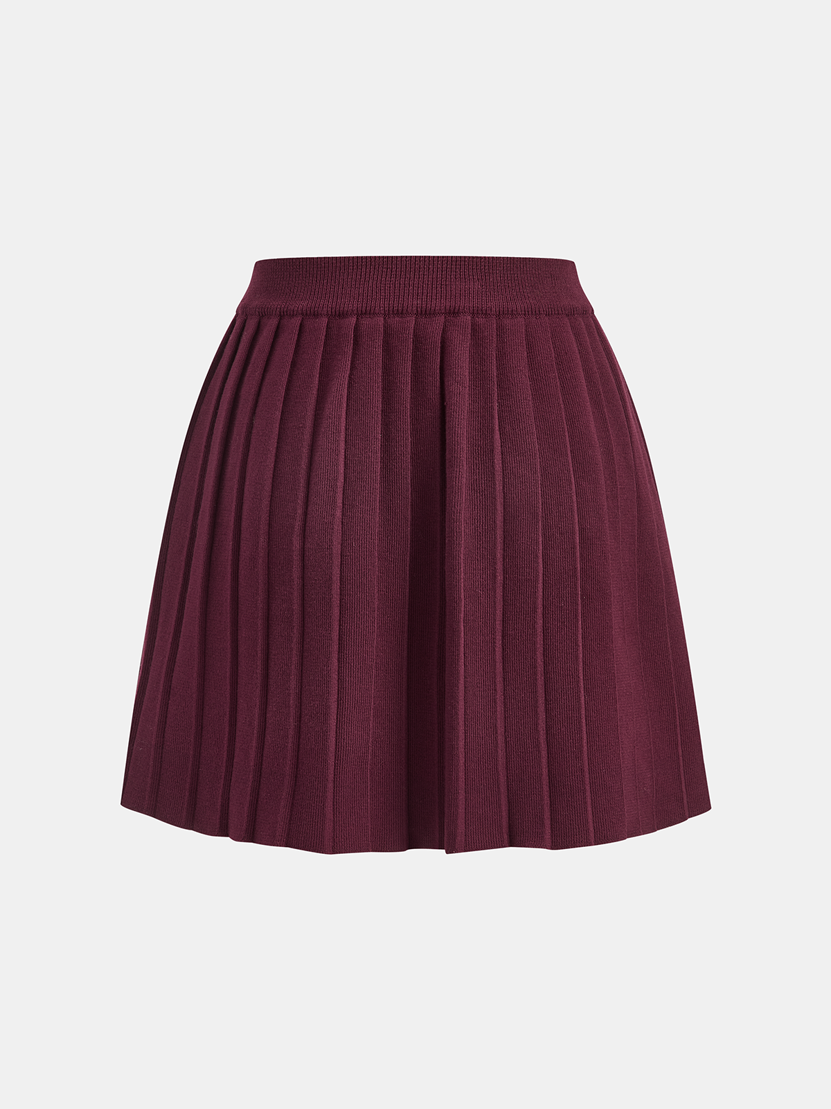 Half-Zip Knit Top & Pleated Skirt Set