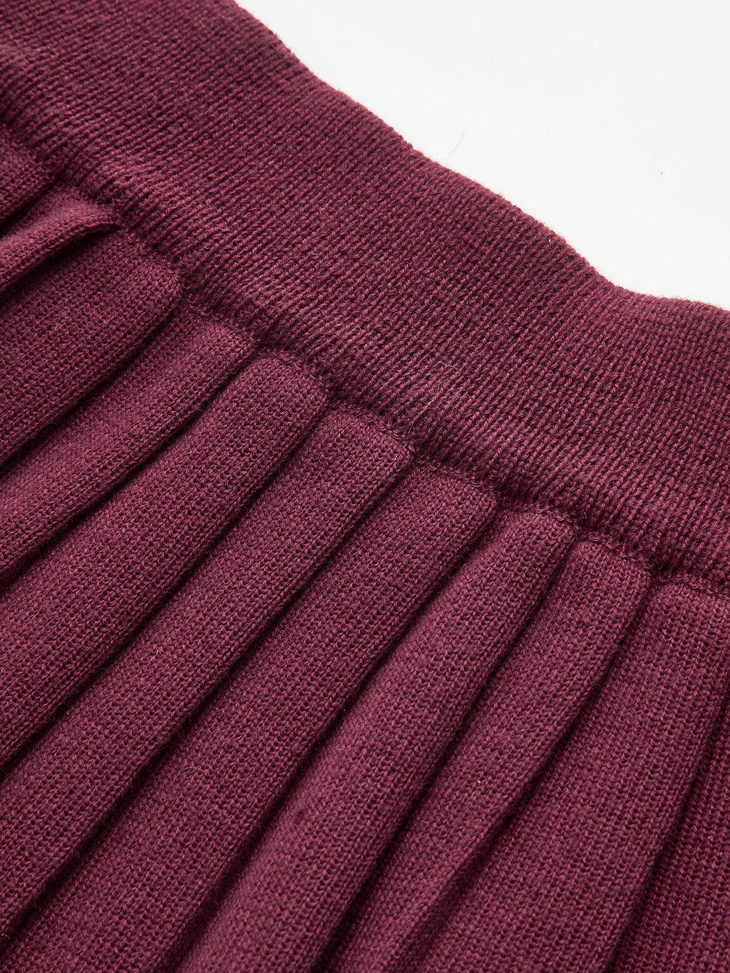 Half-Zip Knit Top & Pleated Skirt Set
