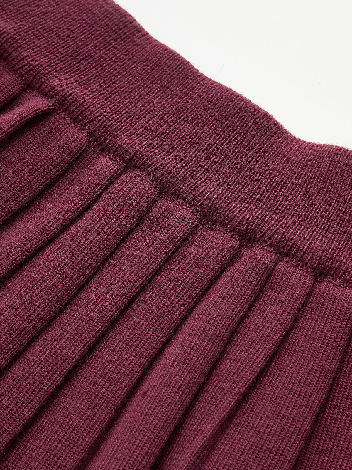 Half-Zip Knit Top & Pleated Skirt Set