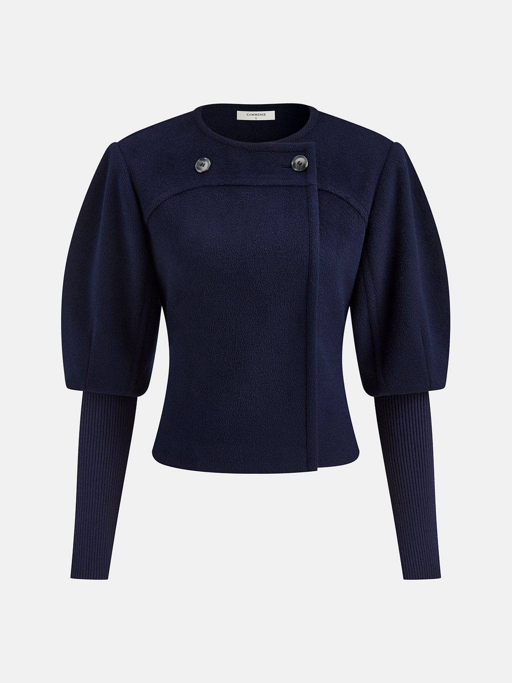 Leg-Of-Mutton Sleeve Tweed Jacket
