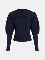 Leg-Of-Mutton Sleeve Tweed Jacket