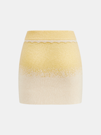 Ombre Knitted Top and Mini Skirt Set