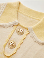 Ombre Knitted Top and Mini Skirt Set
