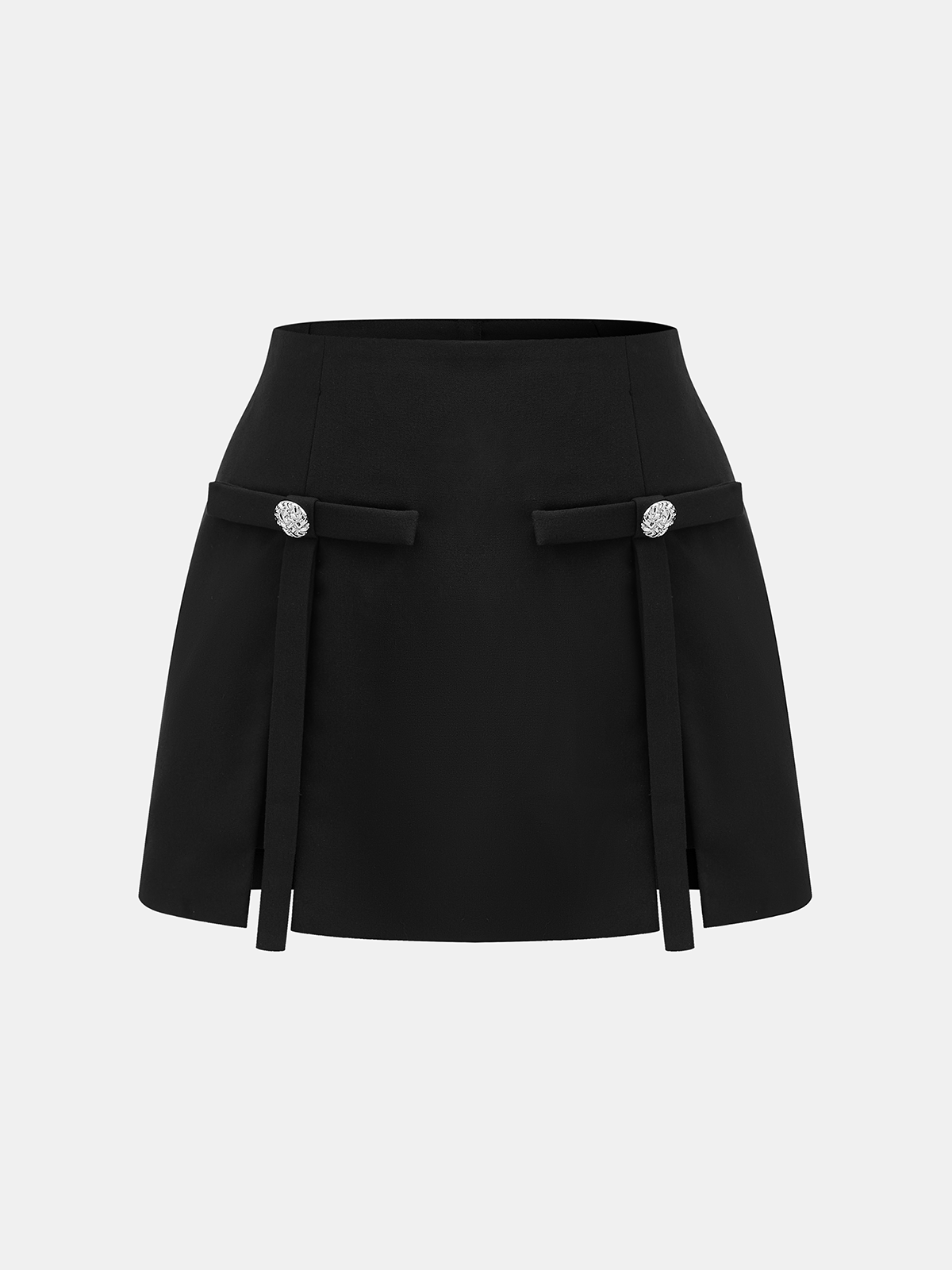 Embellished Strap Detail Mini Skirt