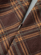Belted Plaid A-Line Skirt
