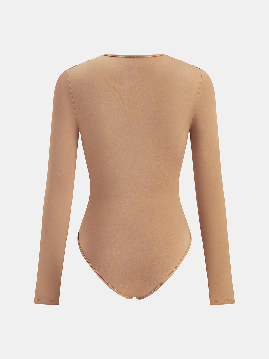 Deep V-Neck Buckle Detail Long Sleeve Bodysuit