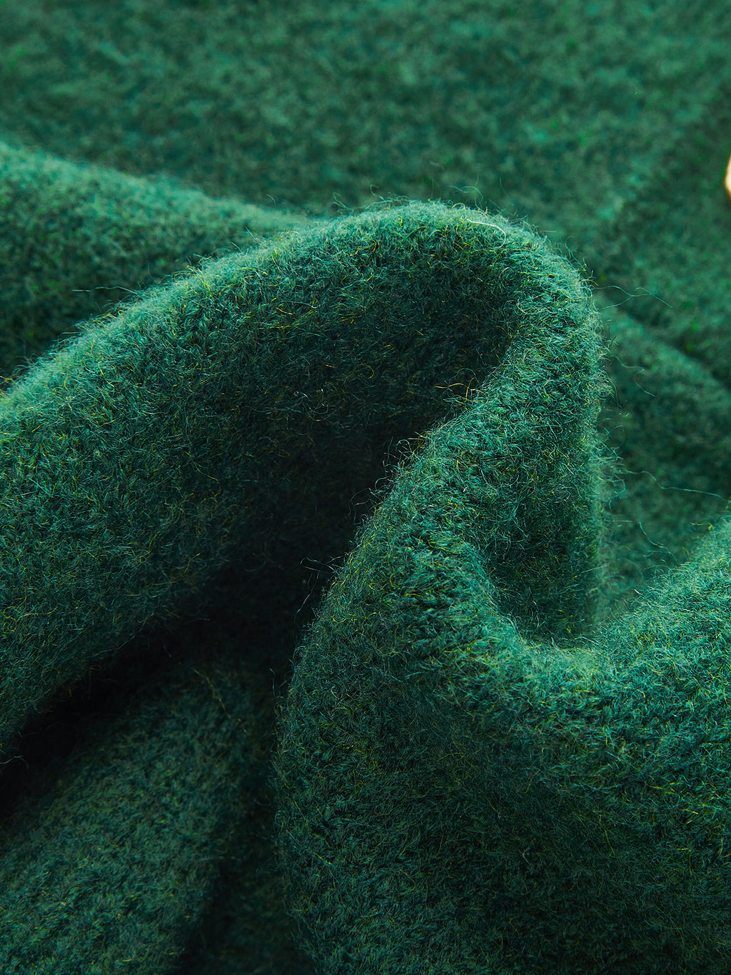 Metal Detail Mock Neck Wool Blend Vest