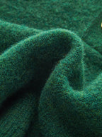 Metal Detail Mock Neck Wool Blend Vest