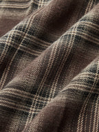 Plaid Asymmetric Pleated Maxi Skirt