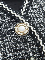 Tweed V-Neck Sleeveless Vest