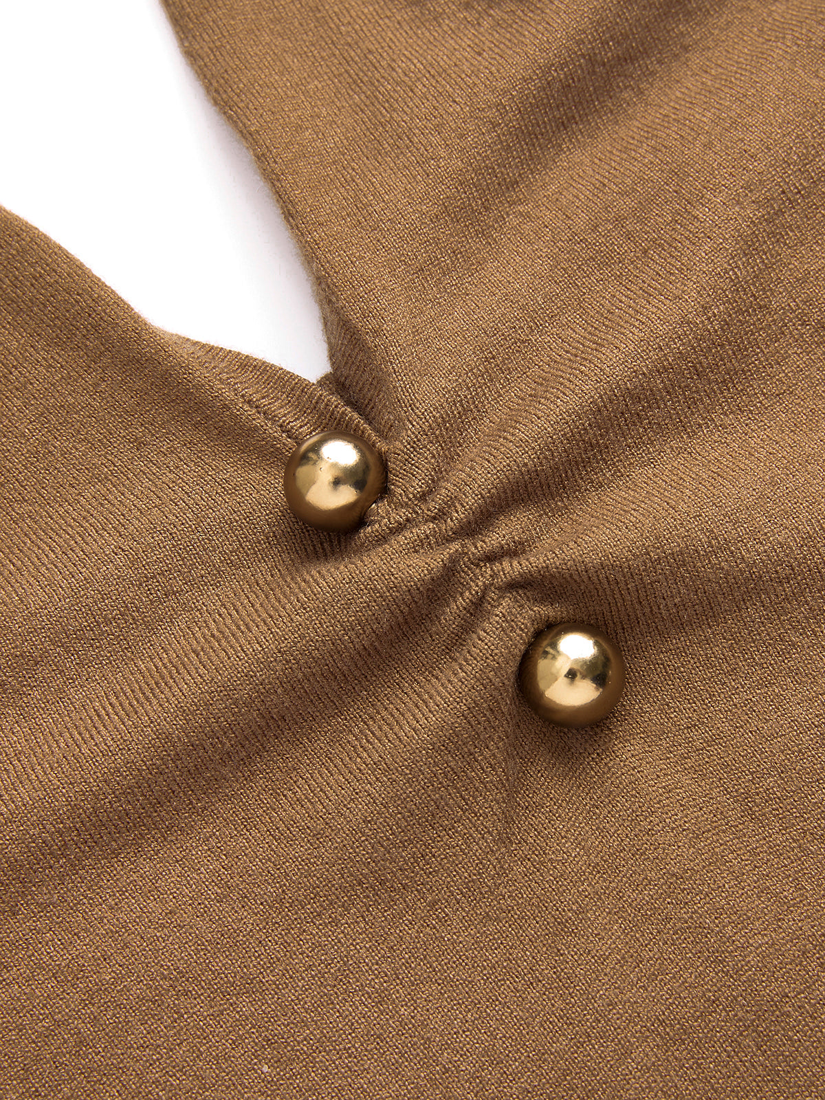 Metal Detail Halter Backless Knit Top