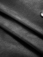 Stud Detail Faux Leather Mini Skirt
