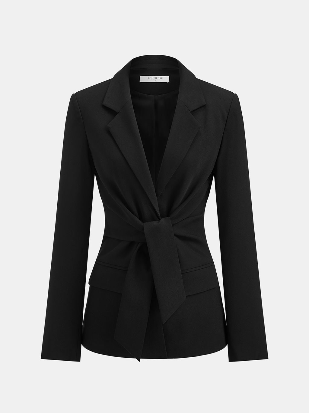 Tie-Waist Tailored Blazer