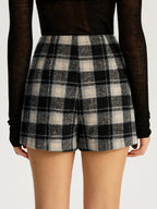 Checkered Scallop Trim Skirt