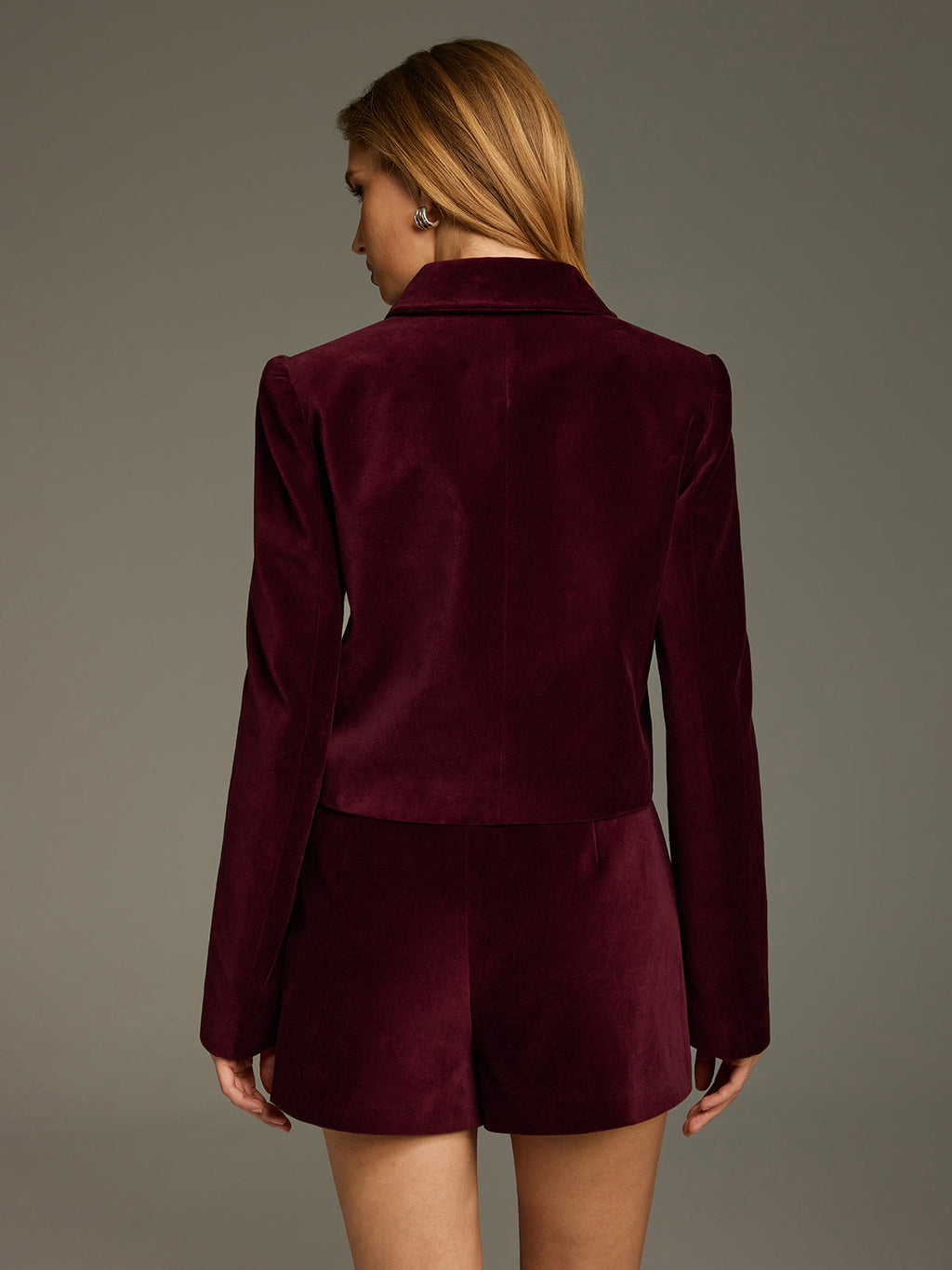 Velvet Button-Front Jacket