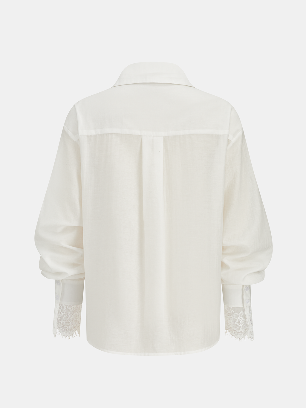 Lace Cuff Loose Button-Down Shirt