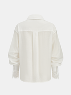 Lace Cuff Loose Button-Down Shirt
