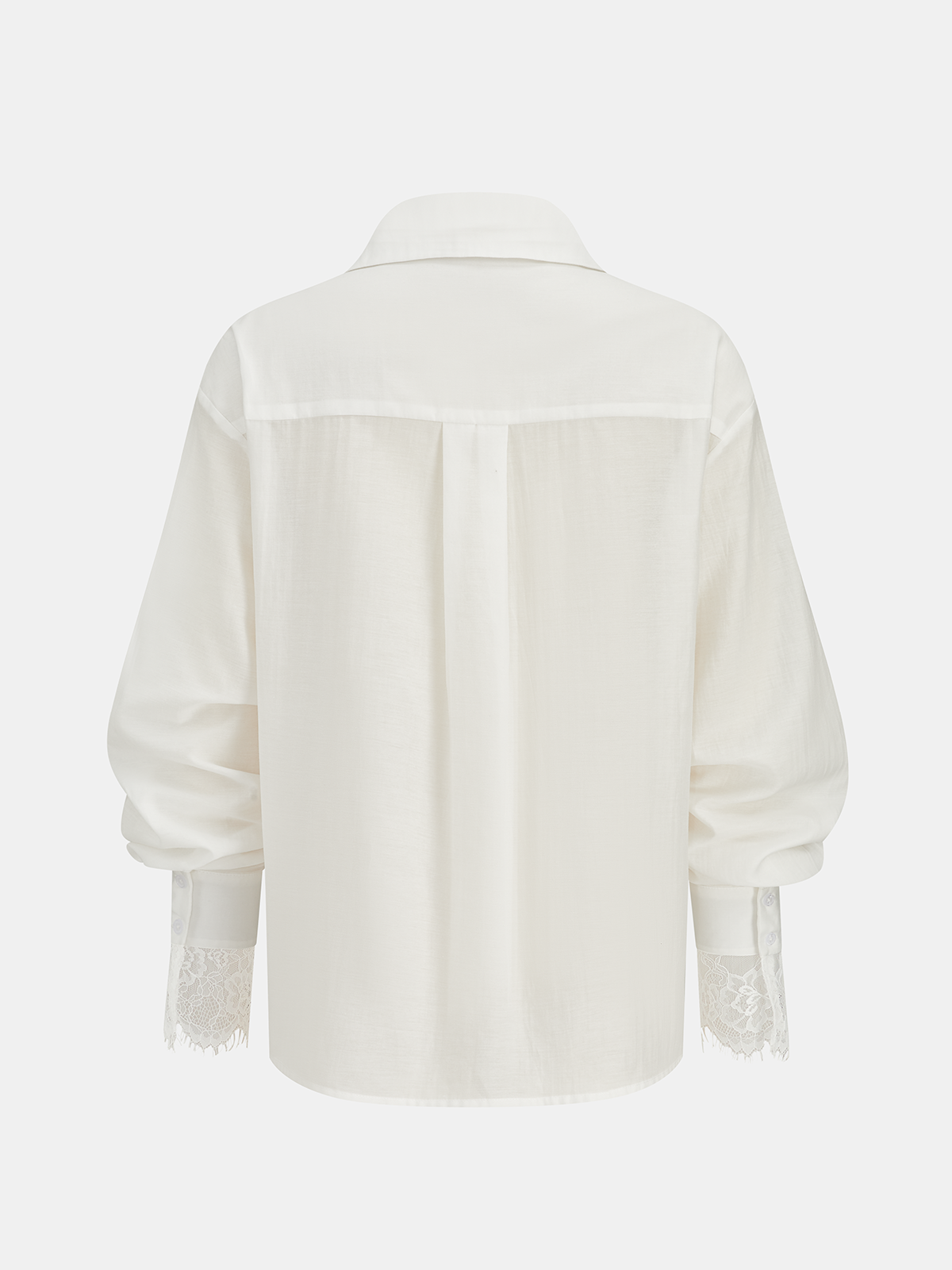 Lace Cuff Loose Button-Down Shirt