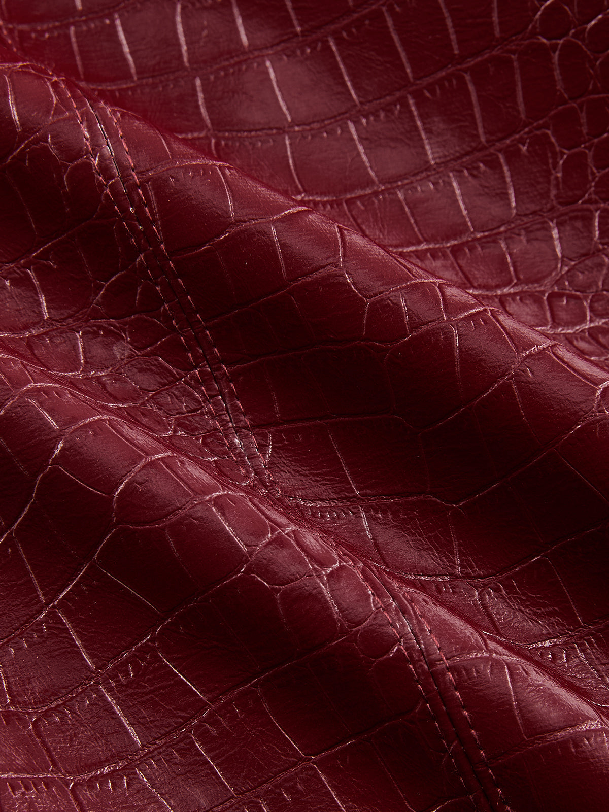 Belted Crocodile-Embossed Blazer