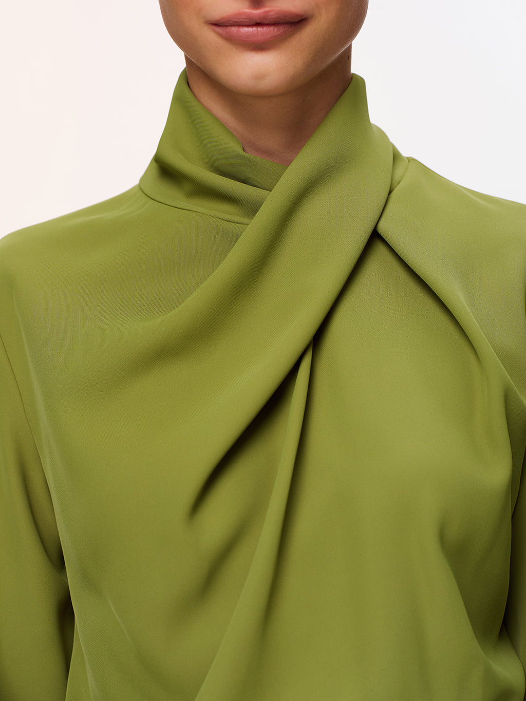 Belted Twist-Neck Wide-Leg Jumpsuit