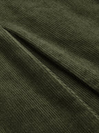 Pleated Corduroy Midi Skirt