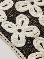 Floral Crochet V-Neck Vest