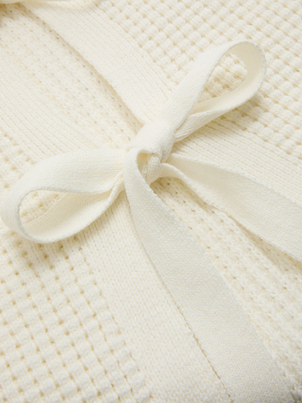 Bow Detail Waffle Knit Sleeveless Top