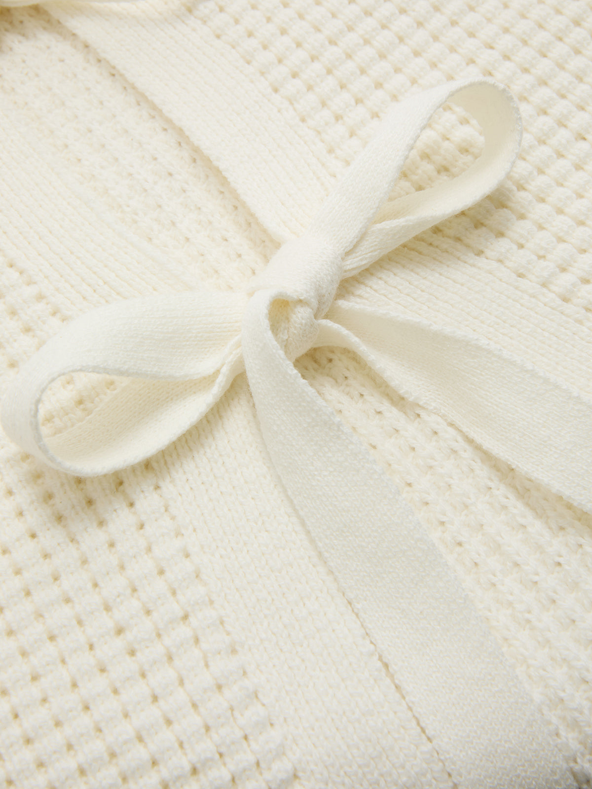 Bow Detail Waffle Knit Sleeveless Top
