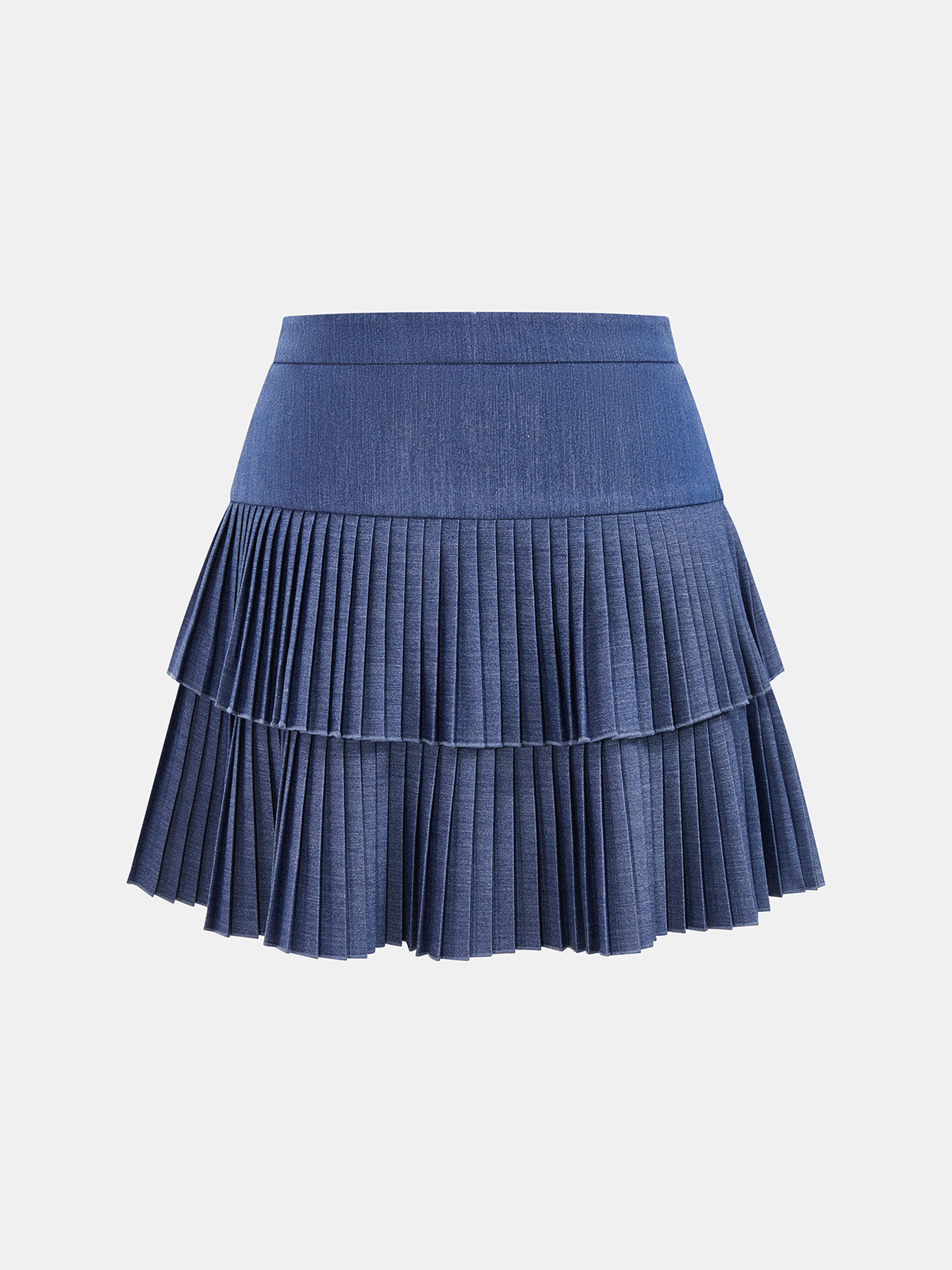 Pleated Tiered Mini Skirt
