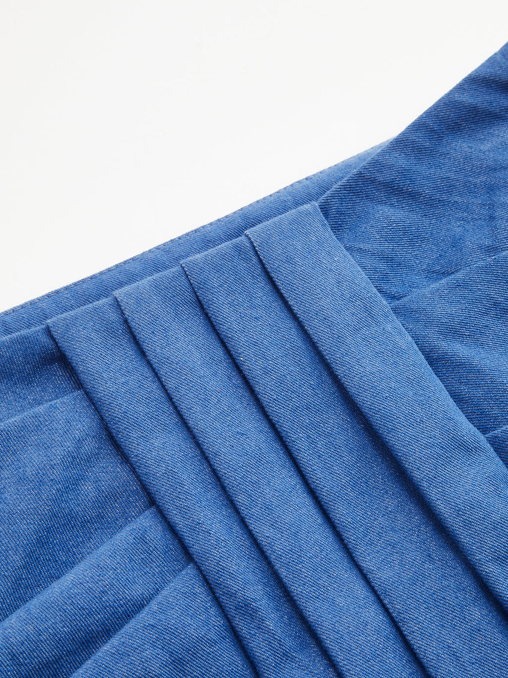 Pleated Asymmetric Mini Skirt