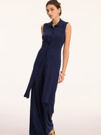 Sleeveless Knit Tunic Top & Pants Set