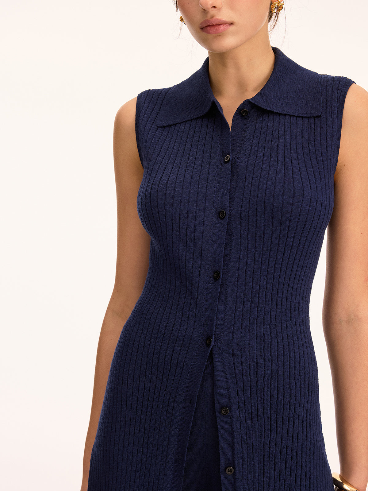 Sleeveless Knit Tunic Top & Pants Set