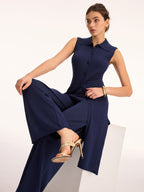Sleeveless Knit Tunic Top & Pants Set
