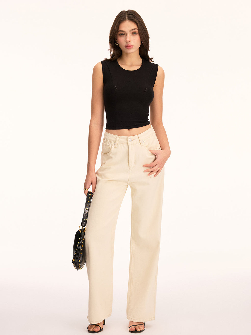 Back Lace-Up Sleeveless Crop Top
