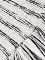 Cotton Striped Halter Peplum Tank Top