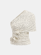 Polka Dot 3D Flower One Shoulder Top