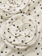 Polka Dot 3D Flower One Shoulder Top