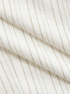 Striped Cap Sleeve Tie Waist Blouse
