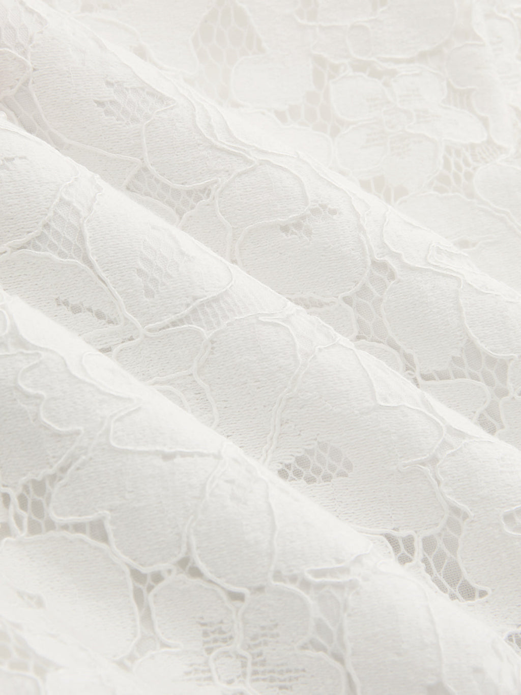 Lace Pearl Asymmetrical Mini Skirt