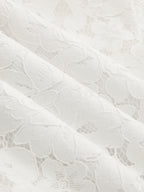 Lace Pearl Asymmetrical Mini Skirt